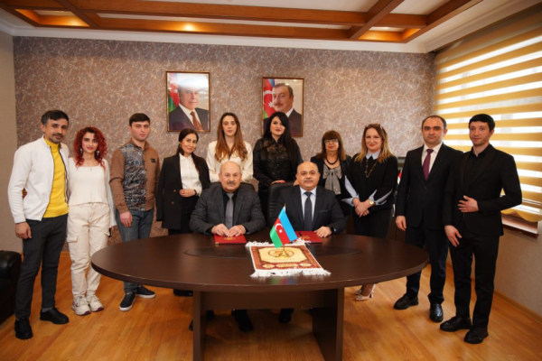 Milli Dram Teatrı ilə Şəki Teatrı arasında əməkdaşlıq memorandumu imzalanıb 